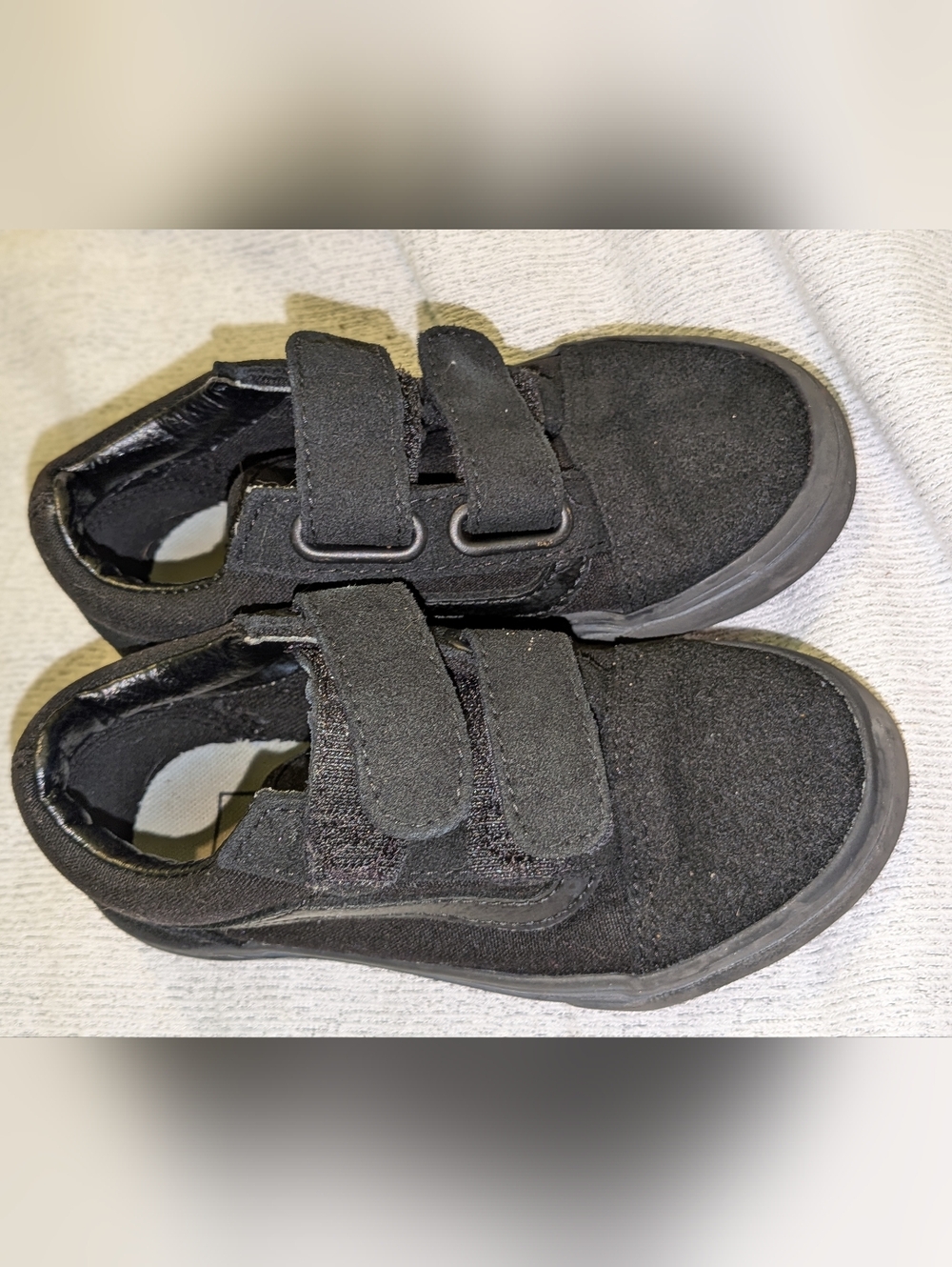 Vans Little Kids Old Skool V Shoe - Blackout - Picture 3 of 8